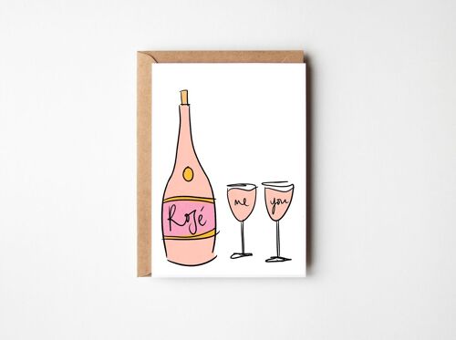 You Me Rose - Funny Best Friends Friendship or Birthday Card