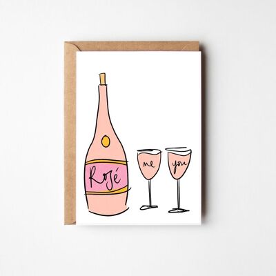 You Me Rose - Funny Best Friends Friendship or Birthday Card