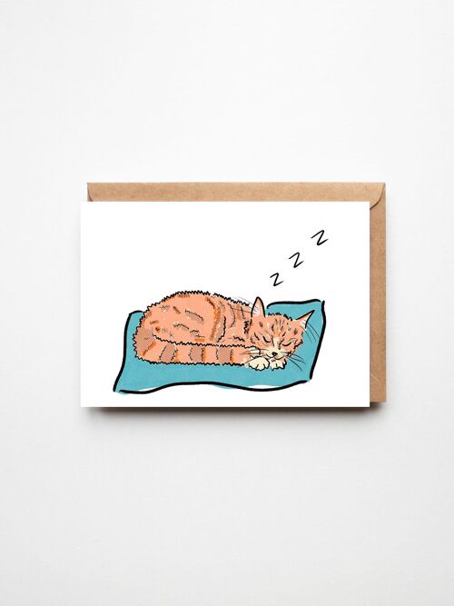 Cat Nap - Animal Card for Birthday Thank You or Just Because