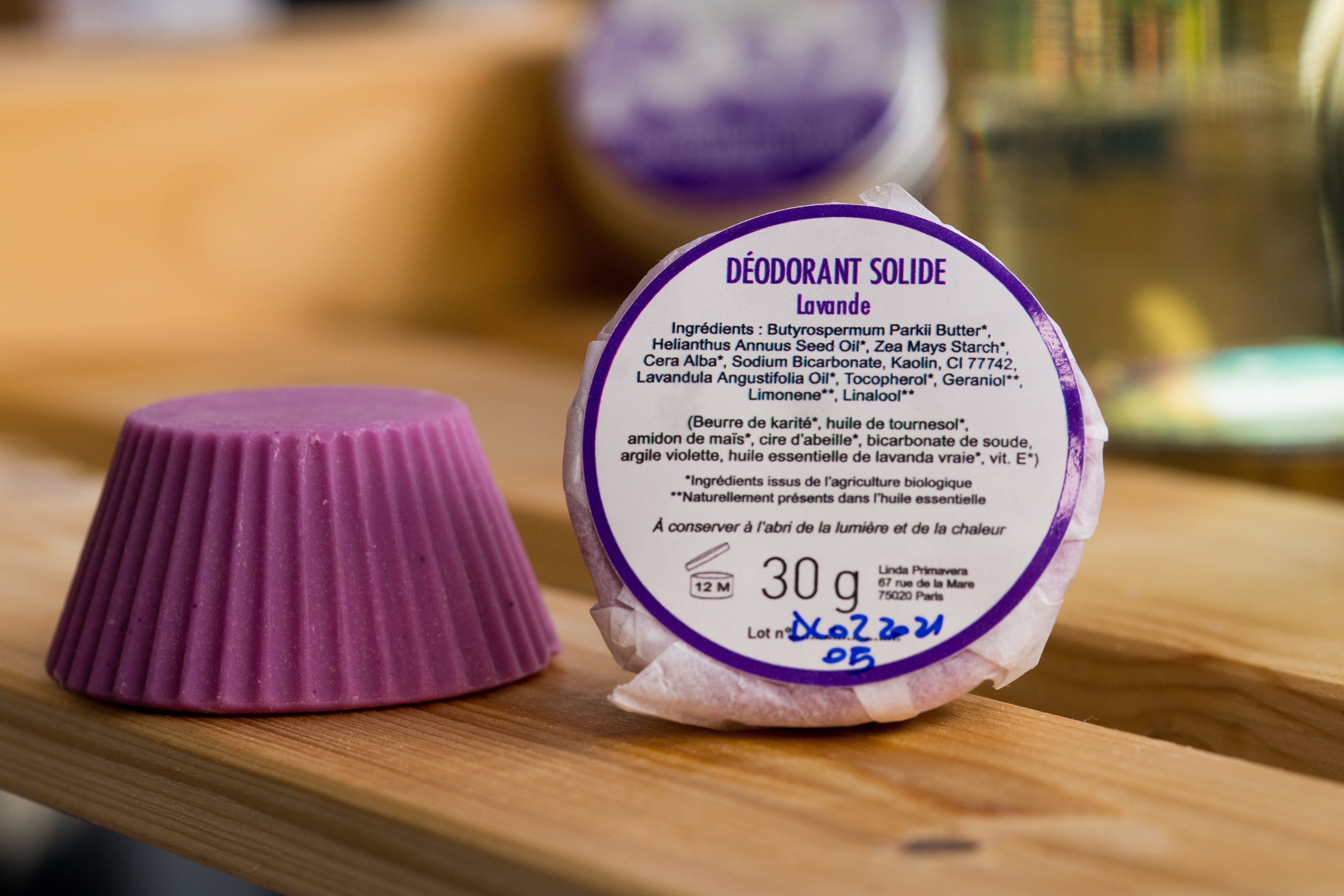 Lavender solid deodorant