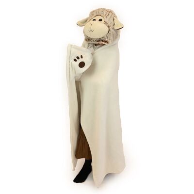 Cozy Noxxiez Animal Hooded Blanket Mouton