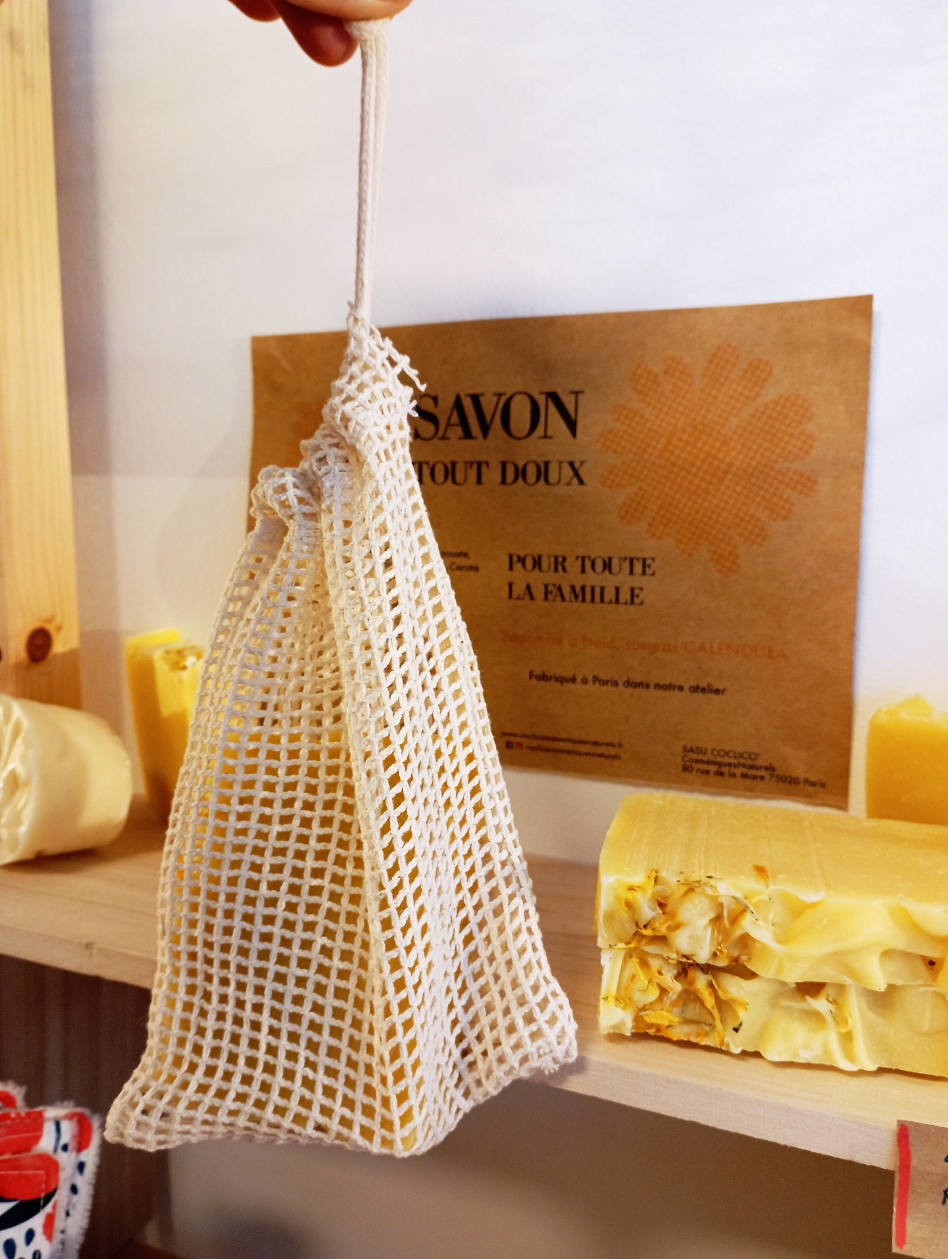 Netz für Seifenreste oder festes Shampoo