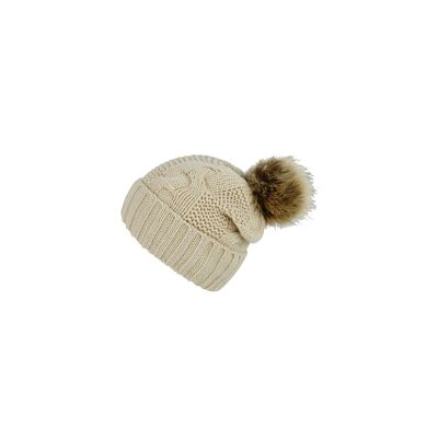 Hat with pompom for women