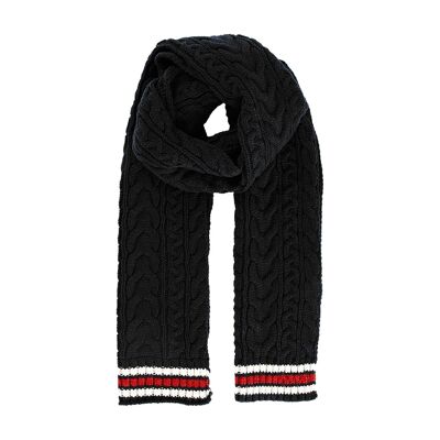 Men's scarf with fringes / 15% wool
