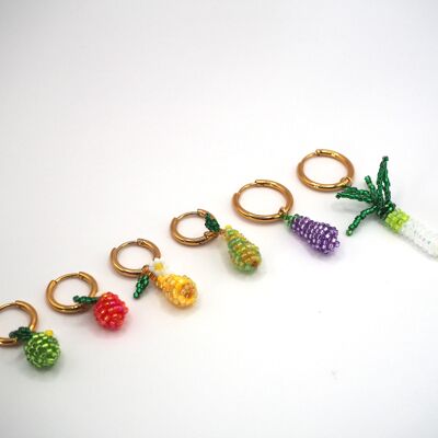 Vitamin earring handcrafted from Miyuki beads