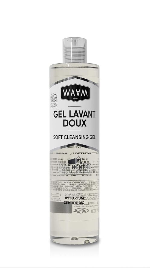 LA GRANDE BRADERIE– LOT 12 Pcs – Gel lavant doux  – Certifié BIO ECOCERT – Vegan – 400ml – WAAM COSMETICS