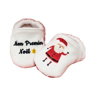 Chaussons bébé "Mon premier Noël" 1