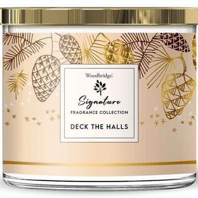 Woodbridge Deck The Halls Kerze mit 3 Dochten, 565 Gramm