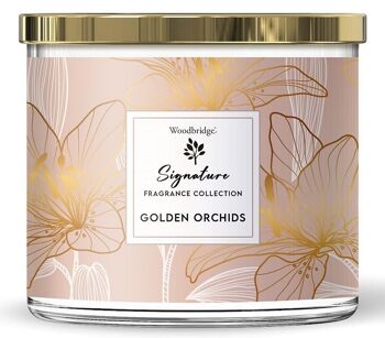 Bougie à 3 mèches Woodbridge Golden Orchids 565 grammes 1