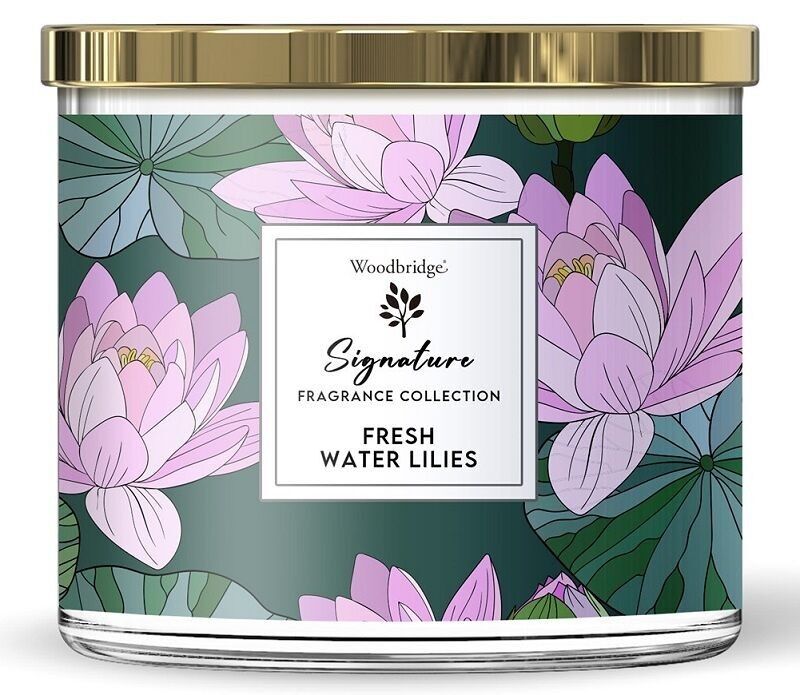Woodbridge Fresh Waterlillies 3 wick candle 565 grams