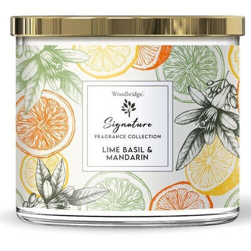 Woodbridge Lime Basil Mandarin 3 wick candle 565 grams