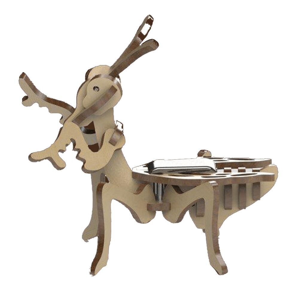 Animiertes Gottesanbeterin-Modell aus Naturholz