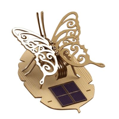 Modello in legno fai-da-te con farfalla arabesco solare