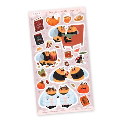 Bee-autiful Life Together - Hoja de pegatinas de Halloween