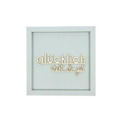 Lucky suits you - frame card wood lettering