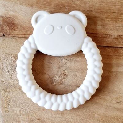 Anello da dentizione in silicone Panda Bear Beige