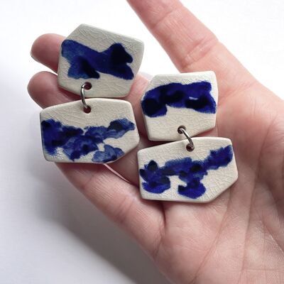 Light blue Aura ceramic earrings