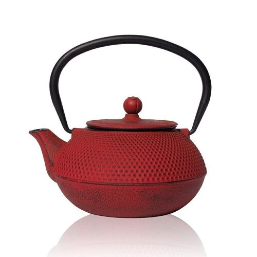 Red Tenshi Cast Iron Teapot 600ml