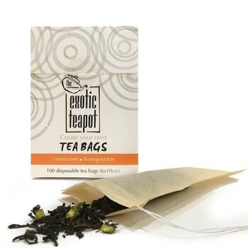 Créez vos propres sachets de thé non blanchis - Paquet de 100 1
