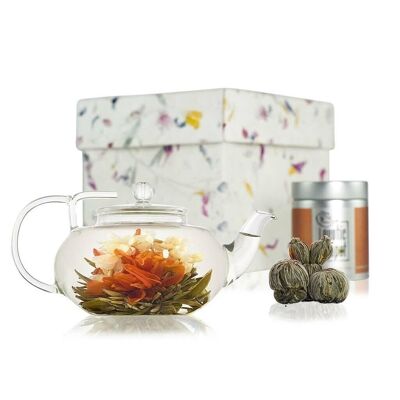 Set de regalo de té con flores de loto
