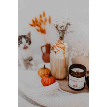 "PUMPKIN SPICE LATTE" Bougie naturelle parfumée 4