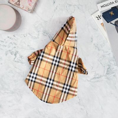 Manteau pour chien trench tartan