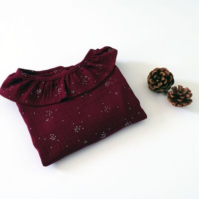 BLOUSE BORDEAUX GLITTER