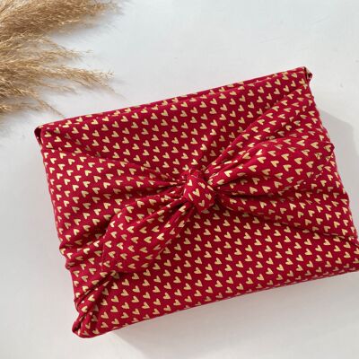 Serviettes cadeaux Furoshiki réutilisables en tissu de coton tailles S, M, XL