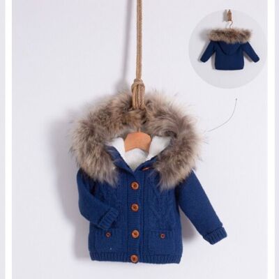 Unisex-Cardigan aus Baumwolle und Wolle, 3–18 Monate, gestrickt, warm, Mantel