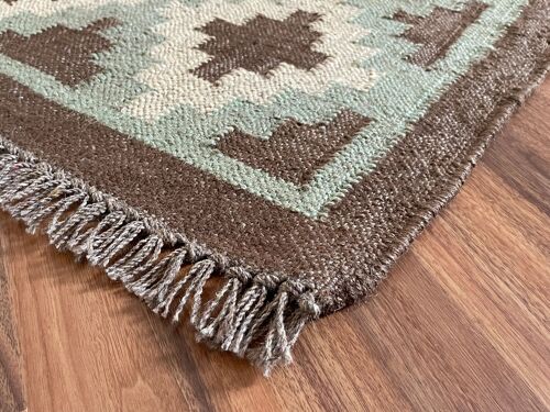 2x3 Ft - Jute\Wool Handwoven Kilim Mat, Home Decor, Bed Side, Wall Decor, Entryway, Door Mat, Wall Hanging, Indian Traditional RUG\CARPET All Costum Size - FREE SHIPPING
