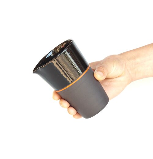 Black Porcelain Handleless Jug Medium - 5 Colour Options