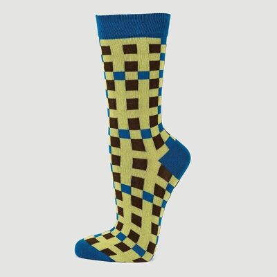 SOCKEN AUS BIO-BAUMWOLLE SQUARES OCEAN