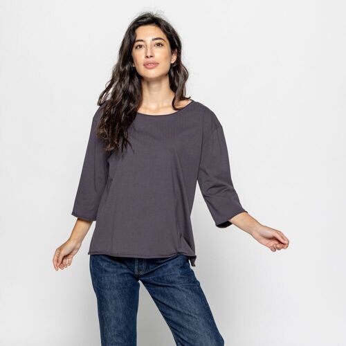 ORGANIC COTTON SHIRT BALANCE COAL