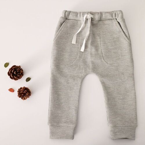 PANTALON GAUFRÉ GRIS