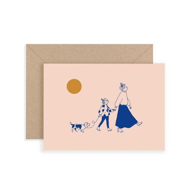 Walk with Daughter Card