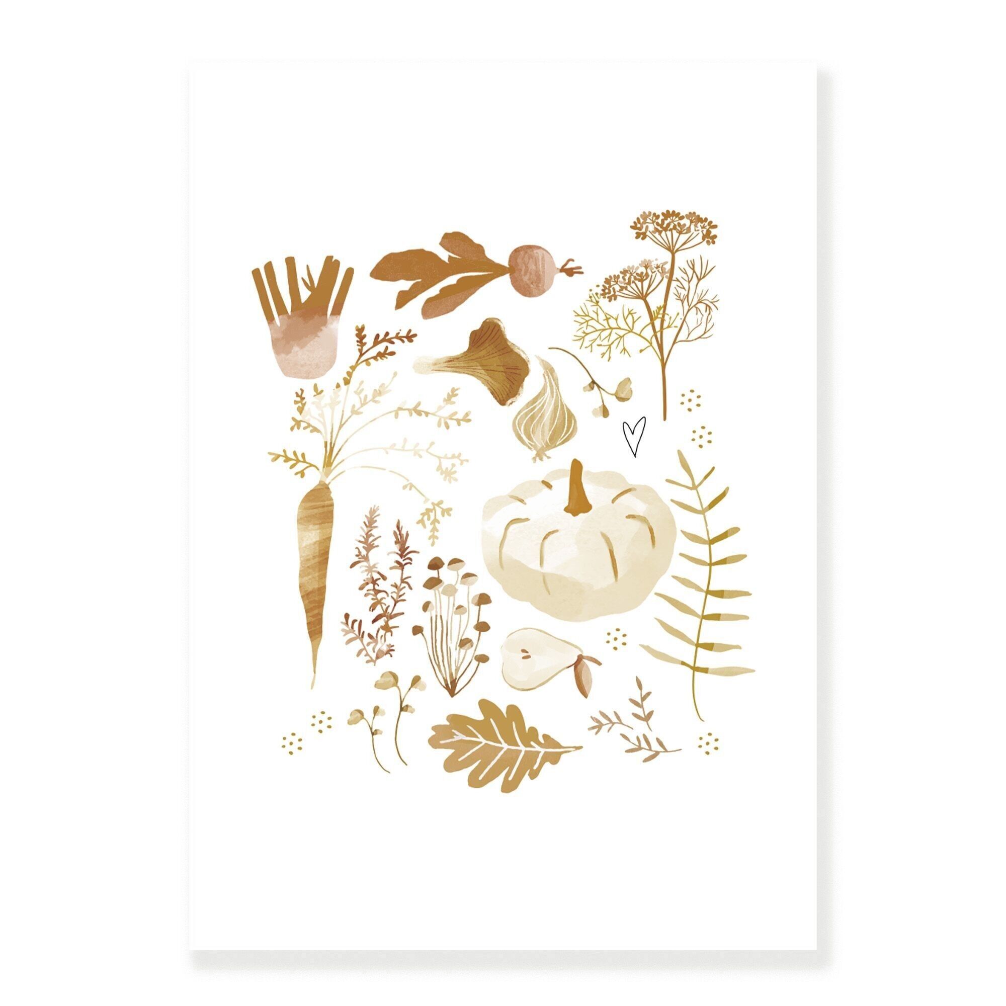 Poster di verdure autunnali