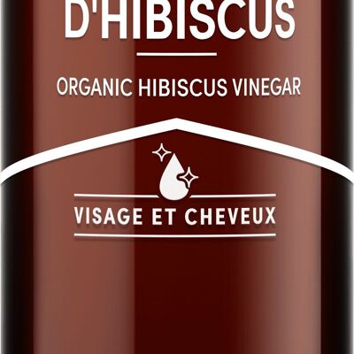 LA GRANDE BRADERIE– LOT 12 Pcs – Vinaigre d'Hibiscus BIO – BIO et naturel – Vegan – 200ml – WAAM Cosmetics