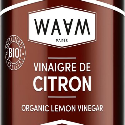 LA GRANDE BRADERIE – LOT 12 Pcs – ORGANIC Lemon Vinegar – ORGANIC and natural – Vegan – 200ml – WAAM Cosmetics