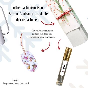 Coffret parfum maison Ko : brume parfumée et palets parfumés 2