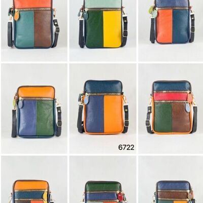 Multicolor Leather Shoulder Bag