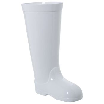 SUPPORT DE PARAPLUIE EN CÉRAMIQUE BOTTE BLANCHE 32X18X45CM LL60253 3