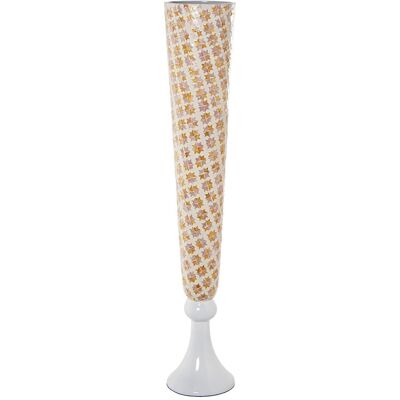 VASE NACRE 125CM PIED RÉSINE BLANCHE _°23X125CM LL53155