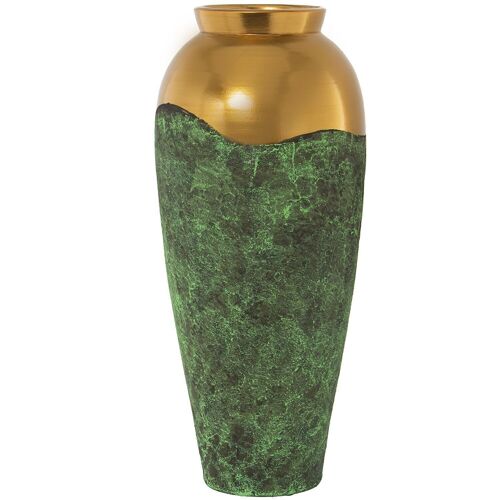 JARRON CERAMICA 80CM VERDE/ORO _°32X80CM LL60884