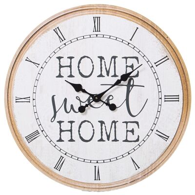 WOODEN WALL CLOCK 60CM _°60X4CM, BATTERY: 1XAA NOT INCLUDED LL23313