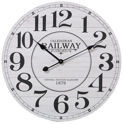 WOODEN WALL CLOCK 60CM _°60X4CM, BATTERY: 1XAA NOT INCLUDED LL23314