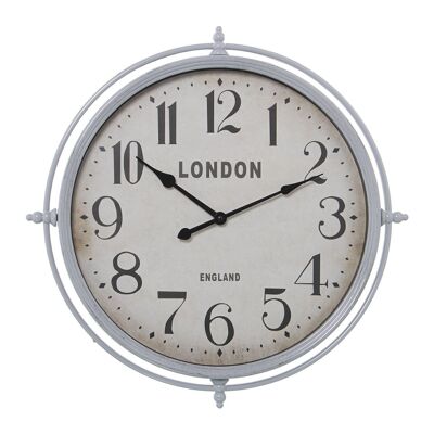 SILVER MELAMINE WALL CLOCK, 1XAA BATTERY NOT INCLUDED _°52x5CM, DIAL:°39CM LL23316