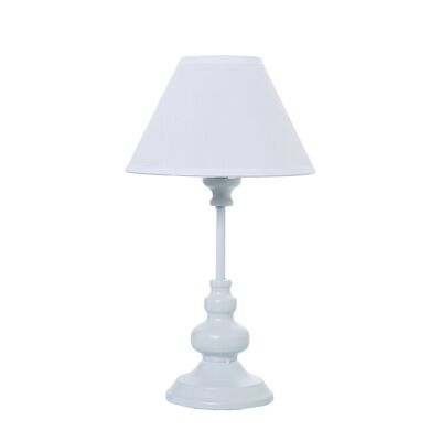 WHITE METAL TABLE LAMP+92266, 1XE14 MAX40W NOT INCLUDED °20X33CM BASE:°11.5X27CM LL36073