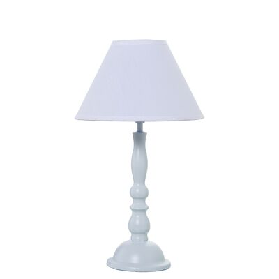 WHITE METAL TABLE LAMP+92267, 1XE14 MAX40W NOT INCLUDED °20X34CM BASE:°10X26CM LL36074