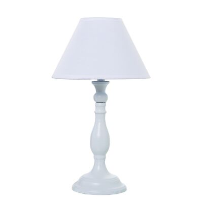 WHITE METAL TABLE LAMP+92268, 1XE14 MAX40W NOT INCLUDED _°20X35CM, BASE:°11X26CM LL36076