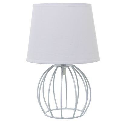 LAMPADA DA TAVOLO IN METALLO BIANCO+92295 1XE14 MAX 40W NON INCLUSA _°18X27CM, BASE: °13X13CM LL36322